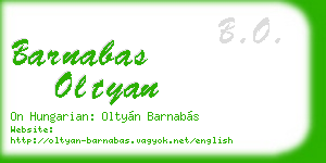 barnabas oltyan business card