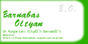 barnabas oltyan business card